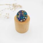 Bague Mona - Black Flowers