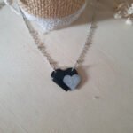 Collier Noir et Argent - Collection St Valentin