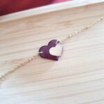 Bracelet cœurs (dominante violine) - Collection St Valentin 25